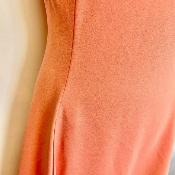 NWT DKNY Fit And Flare Peach Midi Sleeveless Dress Pockets Formal Casual Size 4 - Picture 5 of 15
